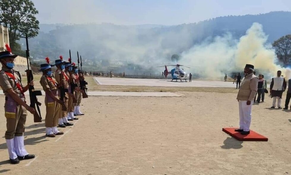 Madan kaushik helicopter guard of honour